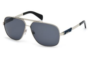 Image of Diesel DL0088 Sunglasses - Shiny Light Ruthenium Frame Color