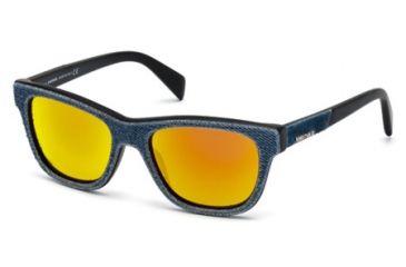 Image of Diesel DL0111 Sunglasses - Shiny Blue Frame Color