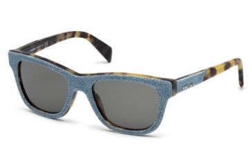 Image of Diesel DL0111 Sunglasses - Shiny Light Blue Frame Color