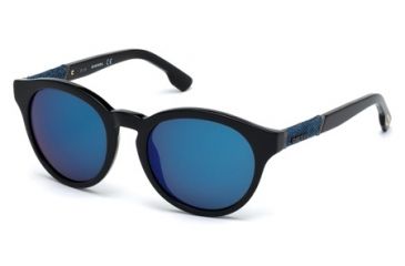 Image of Diesel DL0115 Sunglasses - Shiny Black Frame Color