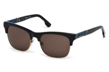 Image of Diesel DL0118 Sunglasses - Shiny Black Frame Color
