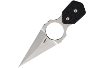 Image of Dirk Pinkerton Broad Head Neck Knife G10, 2.5 satin finish double edge 154CM stainless blad, Black textured G10 handle, BROADHEAD G10