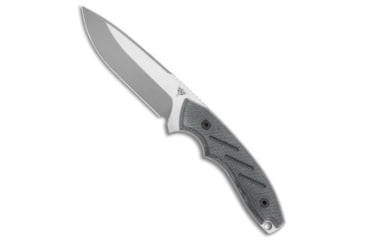 Image of Dirty Bird Knives Chingaso Fixed Blade Knife, 4.06in, CPM 154, Drop Point Blade, Micarta, Black Handle, Stonewash, Black/Gray, 8.25 inch, BHQ-173590