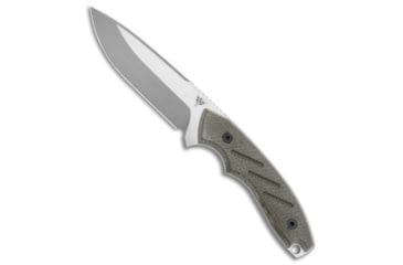 Image of Dirty Bird Knives Chingaso Fixed Blade Knife, 4.06in, CPM 154, Drop Point Blade, Micarta, OD Green Handle, Stonewash, OD Green/Gray, 8.25 inch, BHQ-173586