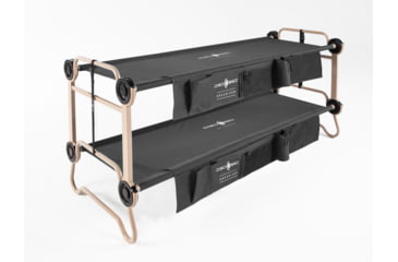 Image of Disc-O-Bed Cot with 2 Side Organizers, Black, Large, 30501BO