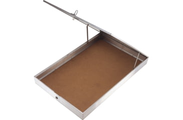 Image of Displays Aluminum Display Case, One Piece Aluminum Frame With Tempered Glass Top, Measures 22in X 34in X 3 1/4in, Full Length Piano Hinge, Opens From End, S 50 1170