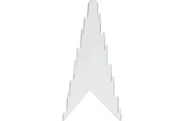 Image of Displays Seven Tier Knife Display With Clear Acrylic Construction, Clear Acrylic Construction, Stands 12 1/2in Tall, Slots To Display Seven Folding And/Or Knife, KNF12