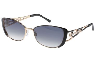 Image of Diva 4193 Single Vision Prescription Sunglasses, Black/Gold Frame, DI41932SV