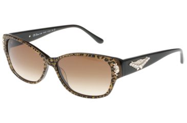 Image of Diva 4198 Progressive Prescription Sunglasses, Black/Leopard Frame, DI4198019PR