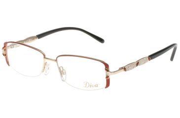 Image of Diva 5334 Progressive Prescription Eyeglasses, Brown Frame, DI5334820PR