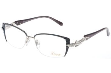 Image of Diva 5434 Progressive Prescription Eyeglasses, Blue/Silver/Grey Snake Frame, DI54346GTEPR