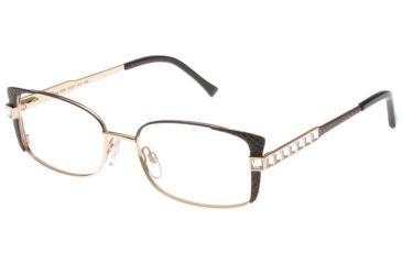 Image of Diva 5458 Single Vision Prescription Eyeglasses, Black/Gold Frame, DI54582SV