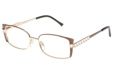 Image of Diva 5458 Single Vision Prescription Eyeglasses, Brown/Gold Frame, DI5458272SV