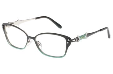 Image of Diva 5478 Progressive Prescription Eyeglasses, Black/Mint/Silver Frame, DI5478902PR