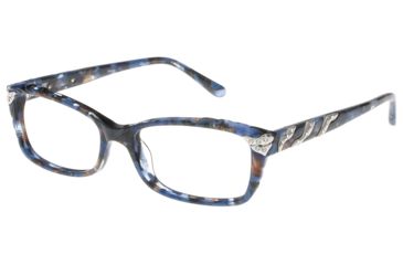 Image of Diva 5479 Single Vision Prescription Eyeglasses, Blue/Brown/Mottled Silver Frame, DI54796CTSV