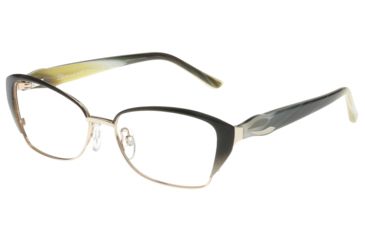 Image of Diva Trend 8105 Progressive Prescription Eyeglasses, Black/Bone Horn/Gold Frame, DI8105386PR