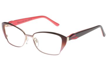 Image of Diva Trend 8105 Progressive Prescription Eyeglasses, Deep Wine/Rose/Salmon Frame, DI81058PTPR