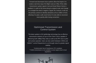 Image of DJI Innovations Inspire 2 Drone w/ 6K/5.2K Camera 1080 P, 7 KM Range, CP.BX.000166