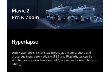 Image of DJI Innovations Mavic 2 Pro Drone w/ Hasselblad L1D-20c Camera and 20 MP 1in CMOS Sensor, Adjustable Aperture f/2.8 - f/11, 10-bit Dlog-M, 10-bit HDR Video, CP.MA.00000019.01