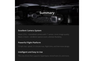 Image of DJI Innovations Mavic 2 Pro Drone w/ Hasselblad L1D-20c Camera and 20 MP 1in CMOS Sensor, Adjustable Aperture f/2.8 - f/11, 10-bit Dlog-M, 10-bit HDR Video, CP.MA.00000019.01