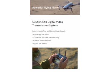 Image of DJI Innovations Mavic 2 Pro Drone w/ Hasselblad L1D-20c Camera and 20 MP 1in CMOS Sensor, Adjustable Aperture f/2.8 - f/11, 10-bit Dlog-M, 10-bit HDR Video, CP.MA.00000019.01