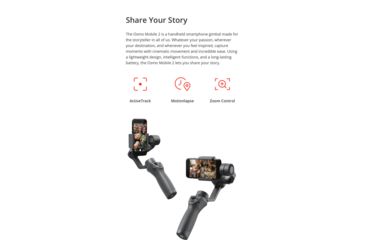 Image of DJI Innovations Osmo Mobile 2 Handheld Smartphone Gimbal, CP.ZM.00000064.01
