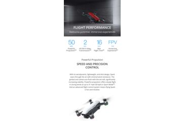 Image of DJI Innovations Spark Fly More Combo w/ Mechanical 2-Axis Gimbal, 1/2.3in Sensor, FlightAutonomy, Flight Protection, Lava Red, CP.PT.000901
