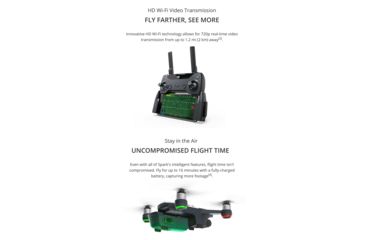 Image of DJI Innovations Spark Fly More Combo w/ Mechanical 2-Axis Gimbal, 1/2.3in Sensor, FlightAutonomy, Flight Protection, Lava Red, CP.PT.000901
