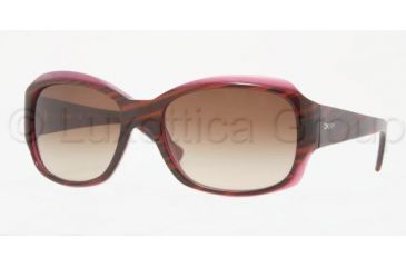 Image of DKNY DY4048 Progressive Prescription Sunglasses DY4048-342413-5517 - Lens Diameter: 55 mm, Frame Color: Striped Brown / Violet