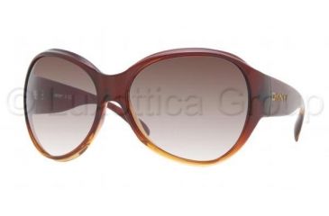 Image of DKNY DY 4053 Sunglasses Styles Brown Gradient-Amber Frame / Brown Gradient Lenses, 332213-6116, DKNY DY 4053 Sunglasses Styles Brown Gradient-Amber Frame / Brown Gradient Lenses