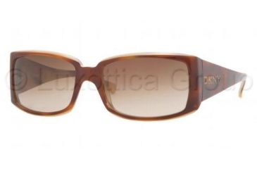 Image of DKNY DY 4056 Sunglasses Styles Havana-White-Light Horn Frame / Brown Gradient Lenses, 339213-5617, DKNY DY 4056 Sunglasses Styles Havana-White-Light Horn Frame / Brown Gradient Lenses