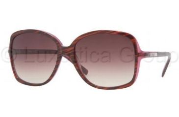 Image of DKNY DY4058 Single Vision Prescription Sunglasses DY4058-342413-5616 - Lens Diameter: 56 mm, Frame Color: Striped Brown / Violet