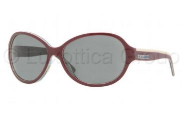 Image of DKNY DY 4060 Sunglasses Styles Violet/White/Striped Blue Frame / Gray Lenses, 340387-6015, DKNY DY 4060 Sunglasses Styles Violet/White/Striped Blue Frame / Gray Lenses