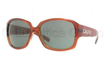 Image of DKNY DY4069 SV Prescription Sunglasses, Red Amber Frame / 60 mm Prescription Lenses, 337971 6016