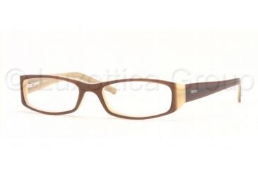 Image of DKNY Eyeglasses DY4516 with No-Line Progressive Rx Prescription Lenses, Select Frame Color / Lens Diameter Brown Top On Beige Frame / 49 mm Prescription Lenses
