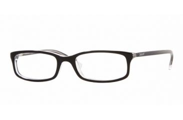 Image of DKNY DY 4557 Eyeglasses Styles - Black Top On Trasparen Frame w/Non-Rx 51 mm Diameter Lenses, 3131-5117