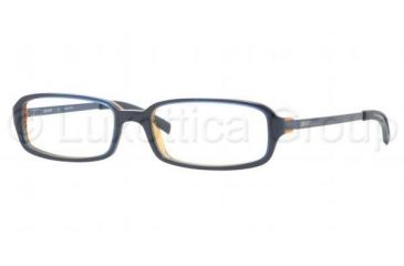 Image of DKNY DY4597 SV Prescription Eyeglasses Blu/Azure/Transparent Orange Frame / 50 mm Prescription Lenses, 3448-5016