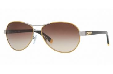 Image of DKNY DY 5060 Sunglasses, Gunmetal Frame / Brown Gradient Lenses, 116513 5814