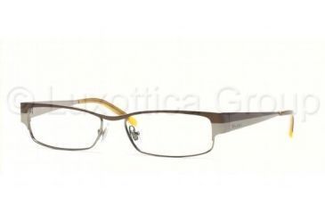 Image of DKNY DY 5553 Eyeglasses Styles Brown - Gunmetal Frame w/Non-Rx 50 mm Diameter Lenses, 1083-5015
