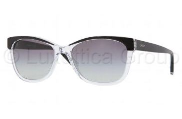 Image of DKNY DY4086 Single Vision Prescription Sunglasses DY4086-313111-5617 - Lens Diameter 56 mm, Frame Color Black Transparent