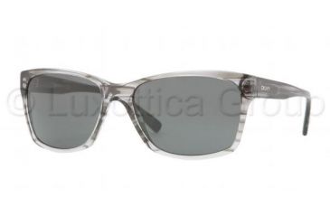 Image of DKNY DY4089 DY4089 Single Vision Prescription Sunglasses DY4089-344987-5817 - Lens Diameter 58 mm, Frame Color Striped Gray