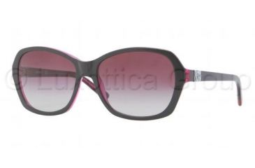 Image of DKNY DY4094 Single Vision Prescription Sunglasses DY4094-35734Q-5716 - Lens Diameter 57 mm, Frame Color Top Black on Violet Transparent