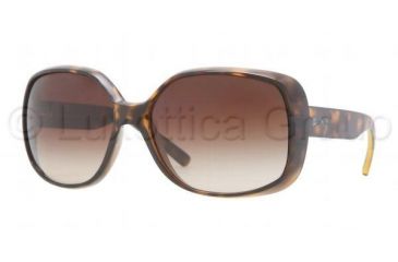 Image of DKNY DY4101 Sunglasses 301613-6215 - Dark Havana Frame, Brown Gradient Lenses