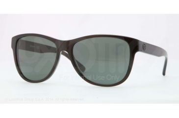 Image of DKNY DY4106 Sunglasses 320571-58 - Olive Frame, Green Lenses