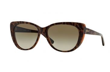 Image of DKNY DY4109 Progressive Prescription Sunglasses DY4109-361513-56 - Lens Diameter 56 mm, Frame Color Top Leopard On Brown Tr