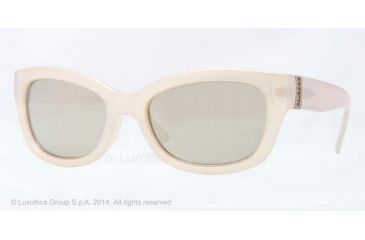 Image of DKNY DY4110 Sunglasses 36325A-54 - Mettalized Beige Frame, Light Brown Mirror Gold Lenses