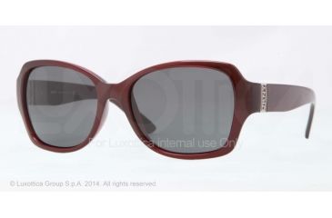 Image of DKNY DY4111 Sunglasses 362987-57 - Violet Bordeaux Frame, Grey Lenses