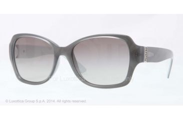Image of DKNY DY4111 Sunglasses 363011-57 - Gray/white Frame, Gray Gradient Lenses