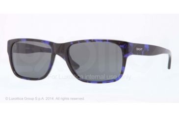 Image of DKNY DY4114 Sunglasses 364087-57 - Blue Havana Frame, Grey Lenses