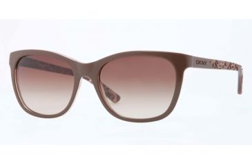 Image of DKNY DY4115 Progressive Prescription Sunglasses DY4115-357113-56 - Lens Diameter 56 mm, Frame Color Top Black On Tr Brown